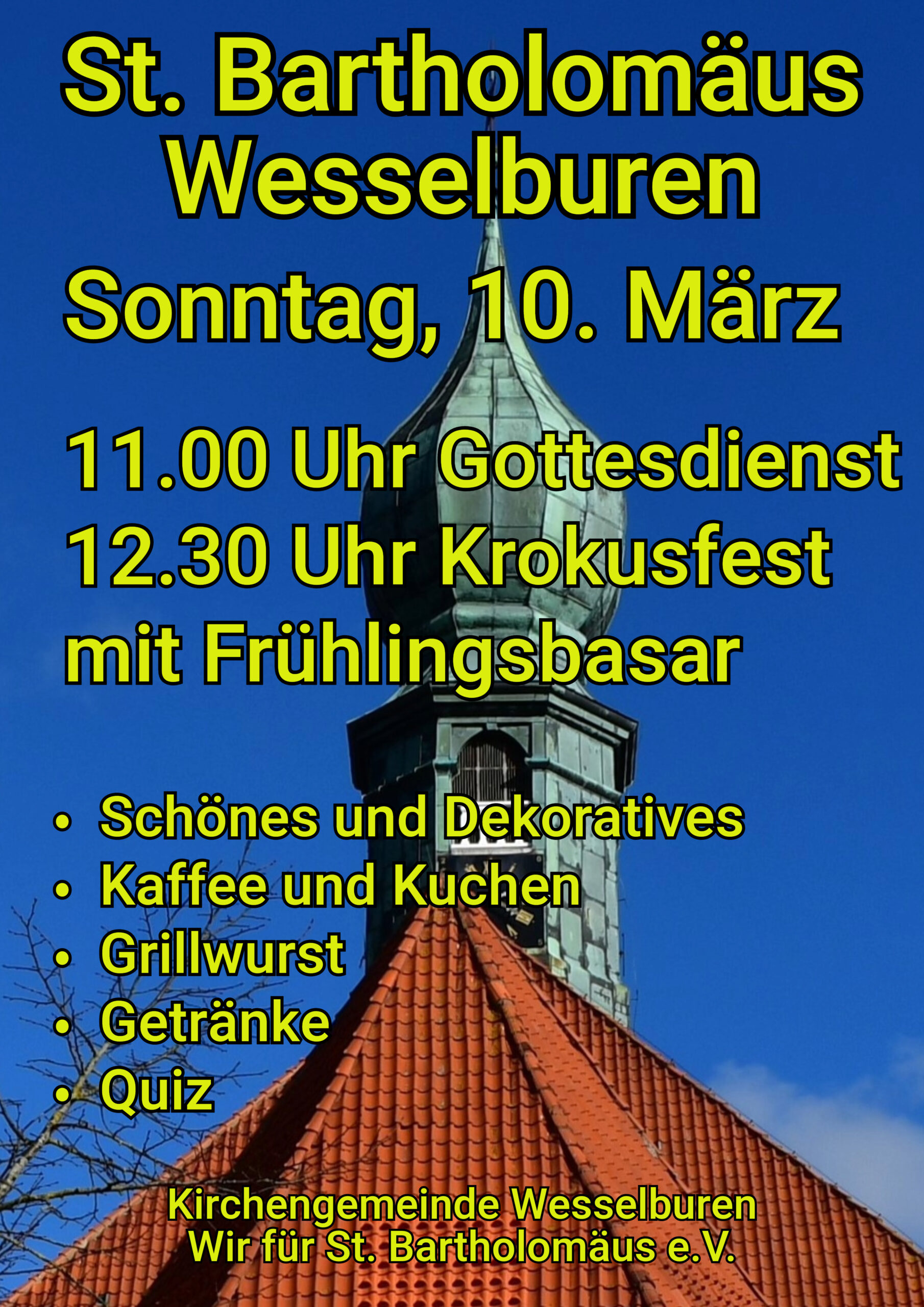 Einladung zum Krokusfest, Sonntag 10. März um 12:30 uhr in Wesselburen