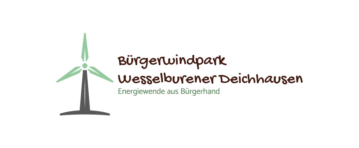 Logo des BWP Wesselburender Deichhausen es zeigt eine moderne Windkraftanlage